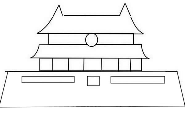 简单又好看的北京天安门简笔画
