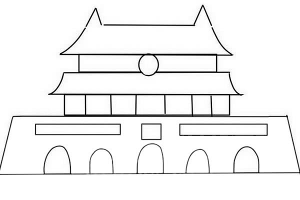 简单又好看的北京天安门简笔画