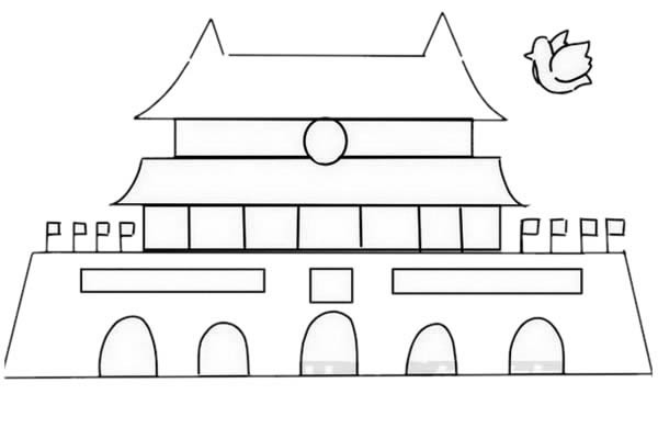 简单又好看的北京天安门简笔画