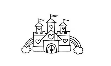 欧洲城堡简笔画简单又漂亮