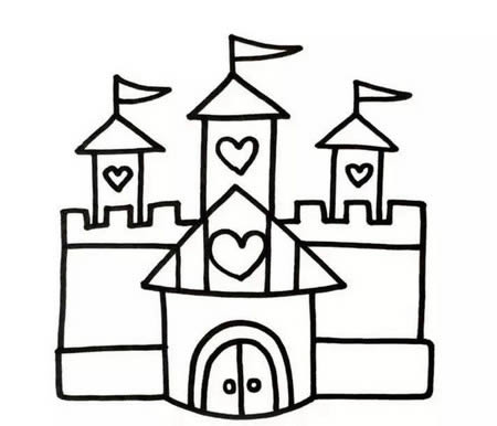 欧洲城堡简笔画简单又漂亮