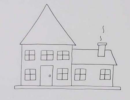 关于房子的简笔画