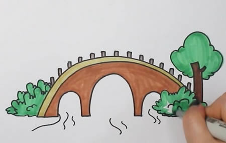 小桥的简笔画怎么画 小桥的简笔画怎么画