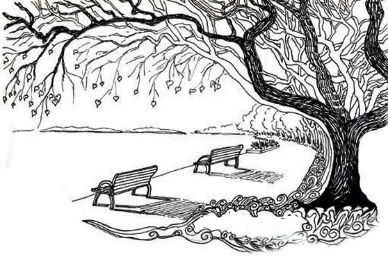 分享几幅公园的简笔画