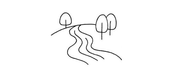 简单的河流简笔画 简单的河流简笔画