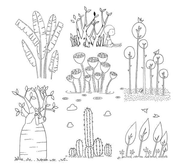 非常简单的一组风景简笔画 非常简单的一组风景简笔画