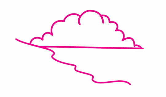 线条简单的海滩简笔画