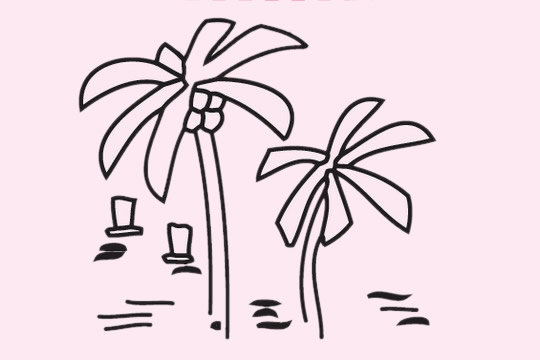 推荐几幅海滩简笔画