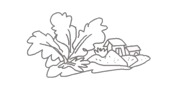 小村舍的简笔画步骤 小村舍的简笔画步骤