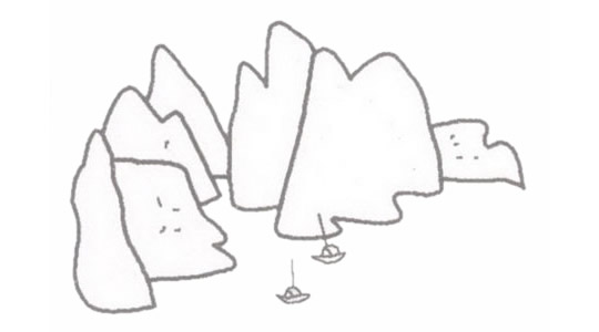 岛屿简笔画的画法 岛屿简笔画的画法