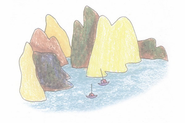 岛屿简笔画的画法 岛屿简笔画的画法