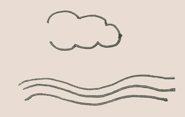 海浪简笔画步骤