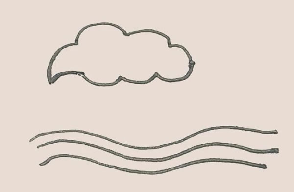 海浪简笔画步骤