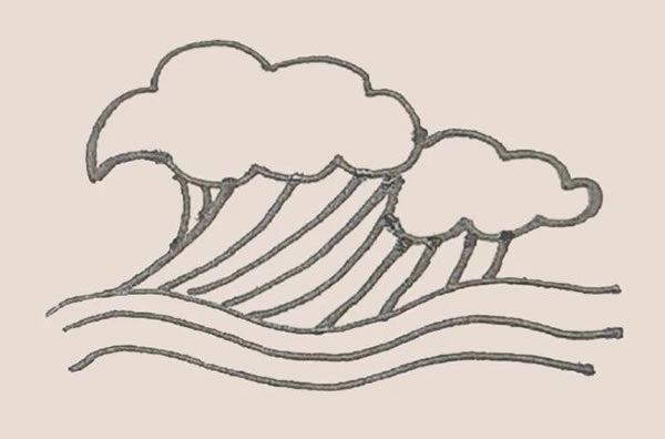 海浪简笔画步骤