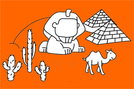 分享一些名胜古迹简笔画