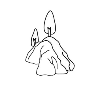 关于山峰的简笔画 关于山峰的简笔画