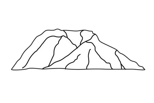 关于山峰的简笔画 关于山峰的简笔画
