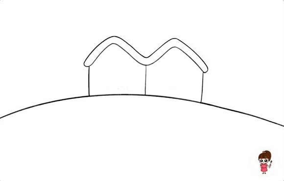 春天的风景简笔画