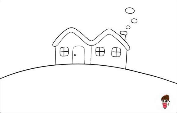 春天的风景简笔画