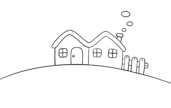 春天的风景简笔画