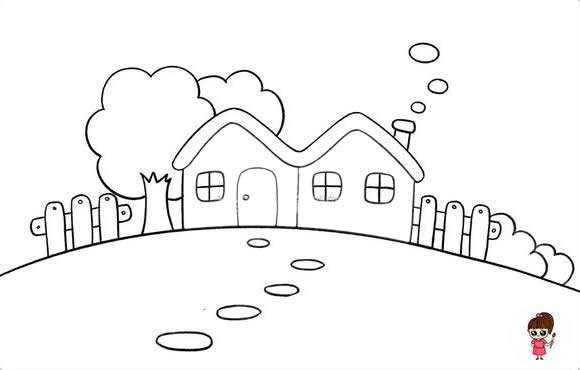 春天的风景简笔画