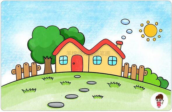 春天的风景简笔画