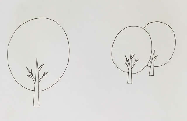 秋天美丽的风景简笔画