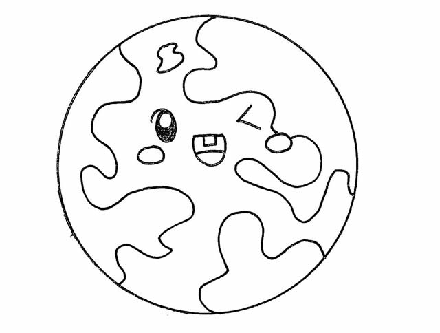 可爱的地球简笔画步骤