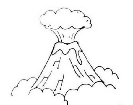 多款关于火山的简笔画