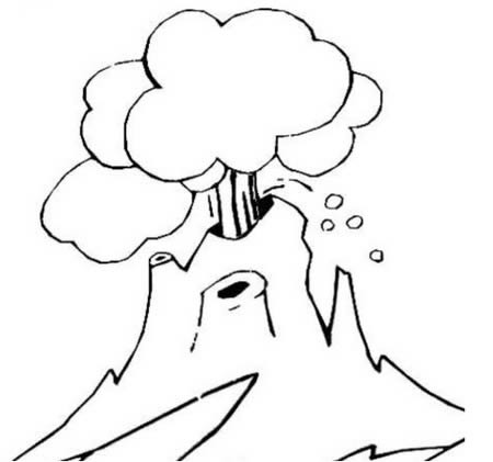 多款关于火山的简笔画