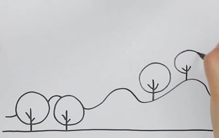 简单的大山简笔画怎么画