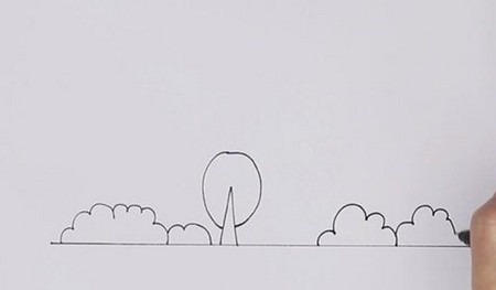 远处的山峰儿童简笔画