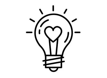 带爱心的灯泡简笔画