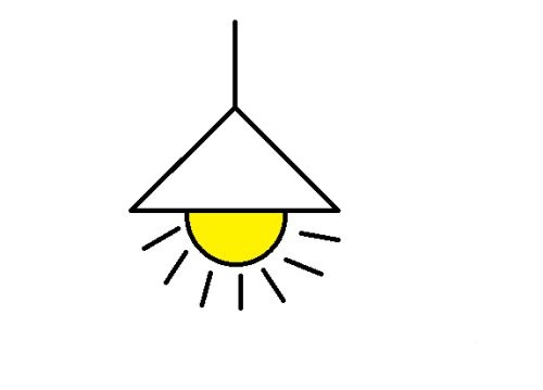 超简单的吊灯简笔画