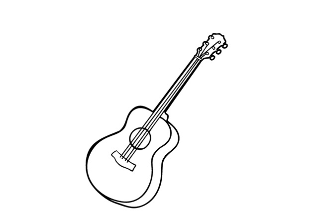 吉他怎么画最简单