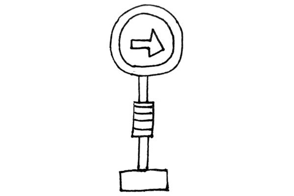 路牌简笔画步骤