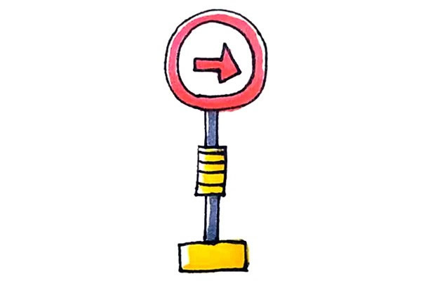 路牌简笔画步骤