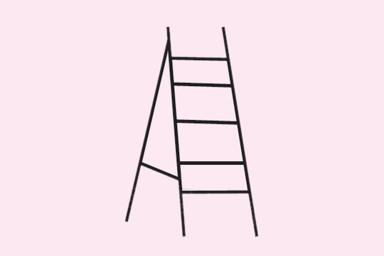 几幅关于梯子的简笔画