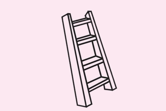 几幅关于梯子的简笔画