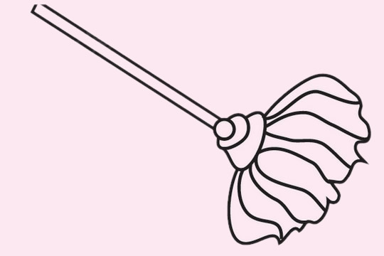 分享几幅拖把的简笔画