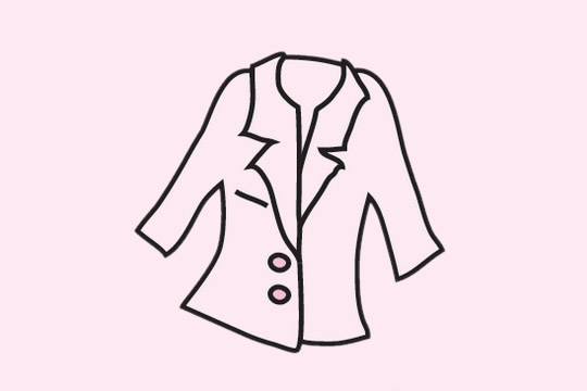 几款不同风格的西装简笔画