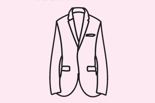 几款不同风格的西装简笔画