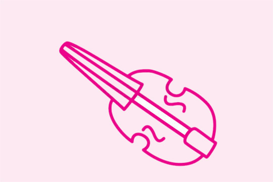 小提琴怎么画最简单