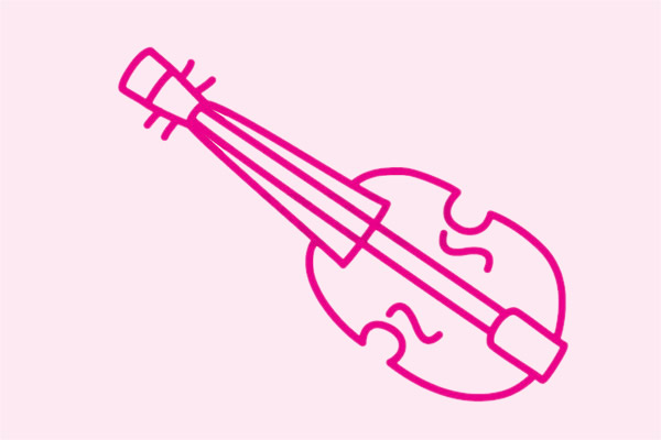 小提琴怎么画最简单