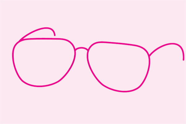 简单的眼镜儿童简笔画
