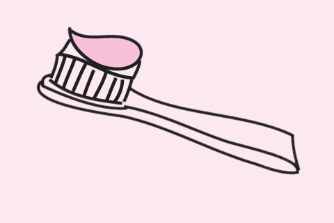 几款不同的牙刷简笔画