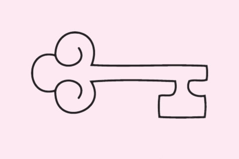 几款不同的钥匙简笔画