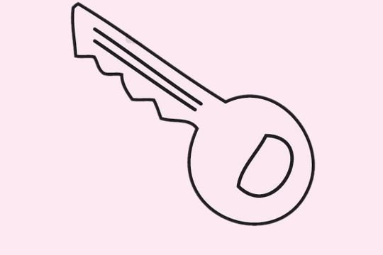 几款不同的钥匙简笔画