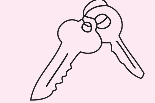 几款不同的钥匙简笔画