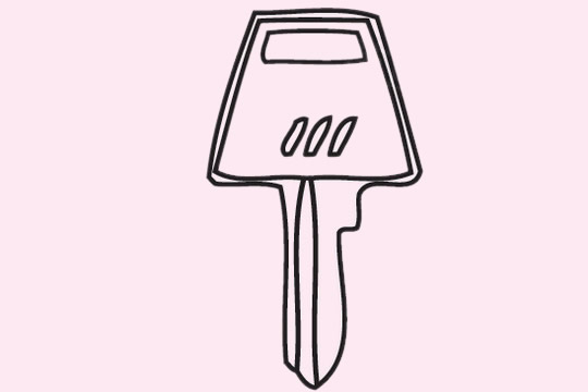 几款不同的钥匙简笔画